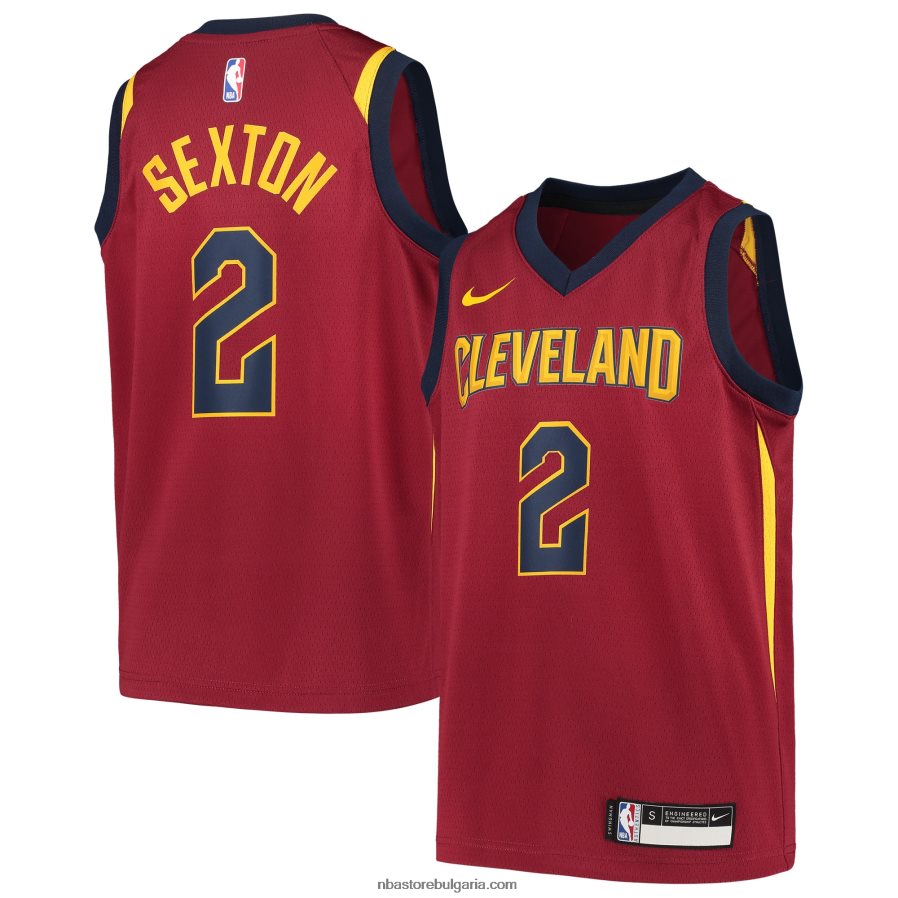 NBA JZ8F0217916 Кливланд Кавалиърс Колин Секстън nike винен отбор swingman фланелка