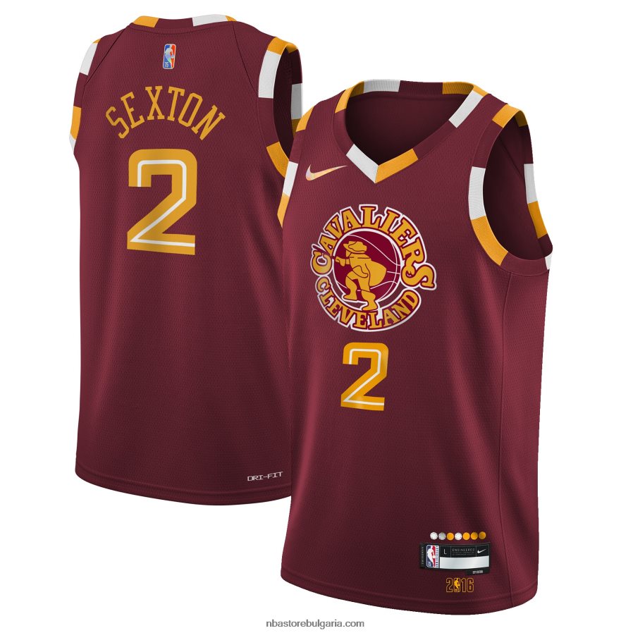 NBA JZ8F0218180 Кливланд Кавалиърс Колин Секстън nike вино swingman фланелка