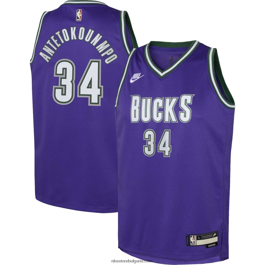 NBA JZ8F0216709 Milwaukee Bucks Giannis Antetokounmpo Nike Purple Swingman Jersey