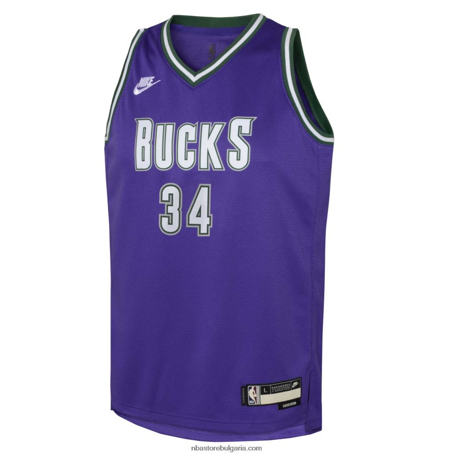 NBA JZ8F0216709 Milwaukee Bucks Giannis Antetokounmpo Nike Purple Swingman Jersey