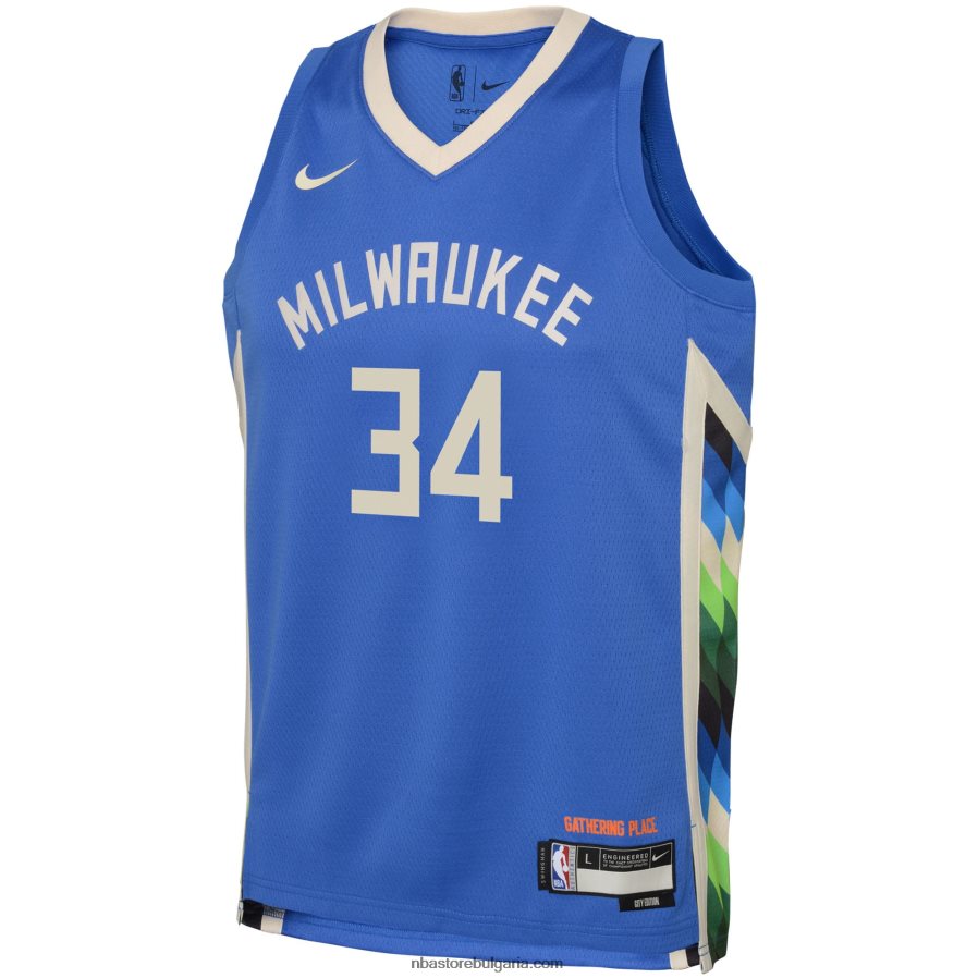 NBA JZ8F0216738 milwaukee bucks janis antetokounmpo nike royal swingman jersey