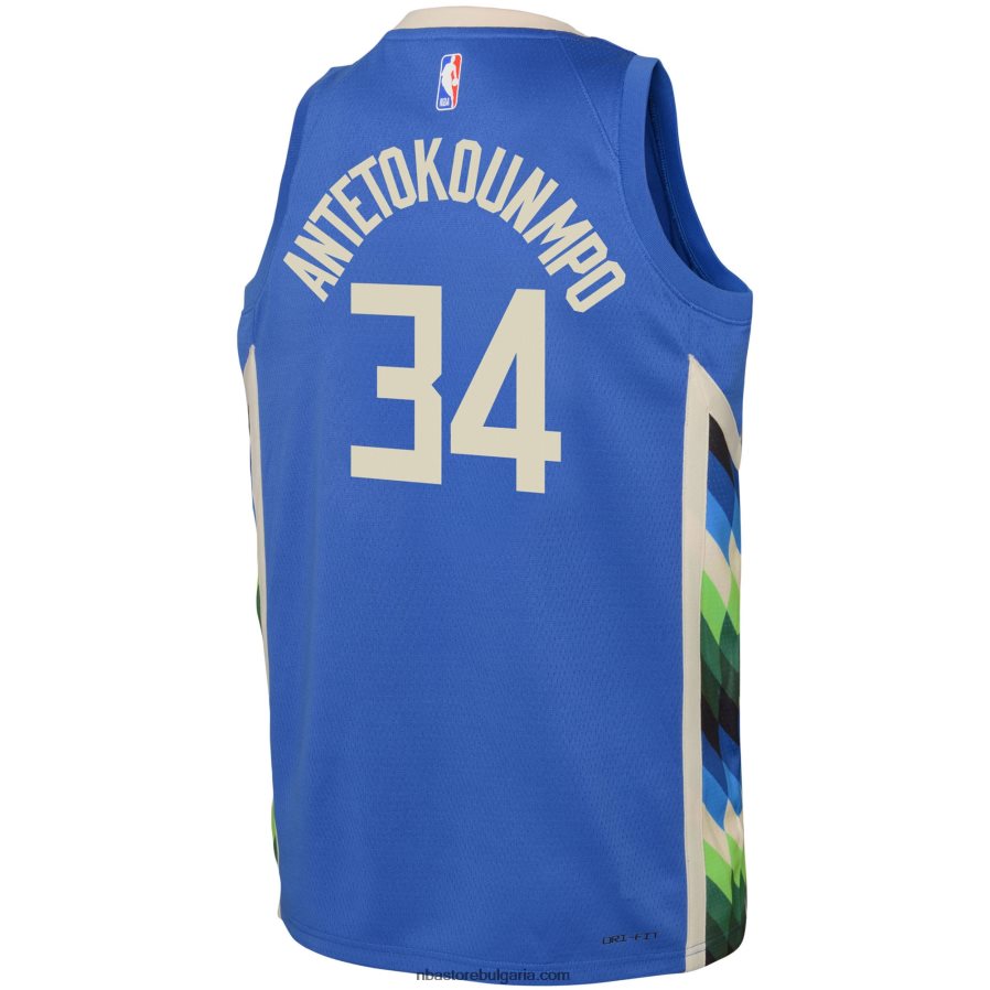 NBA JZ8F0216738 milwaukee bucks janis antetokounmpo nike royal swingman jersey