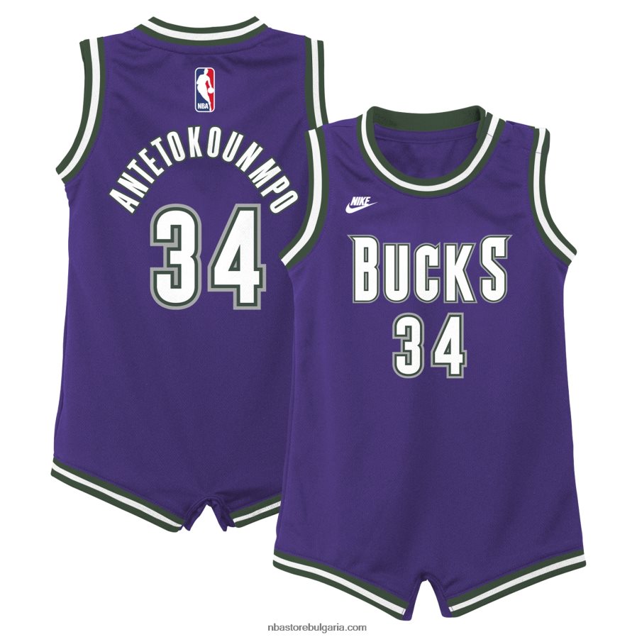 NBA JZ8F0217358 Milwaukee Bucks Giannis Antetokounmpo Nike Purple Swingman Jersey