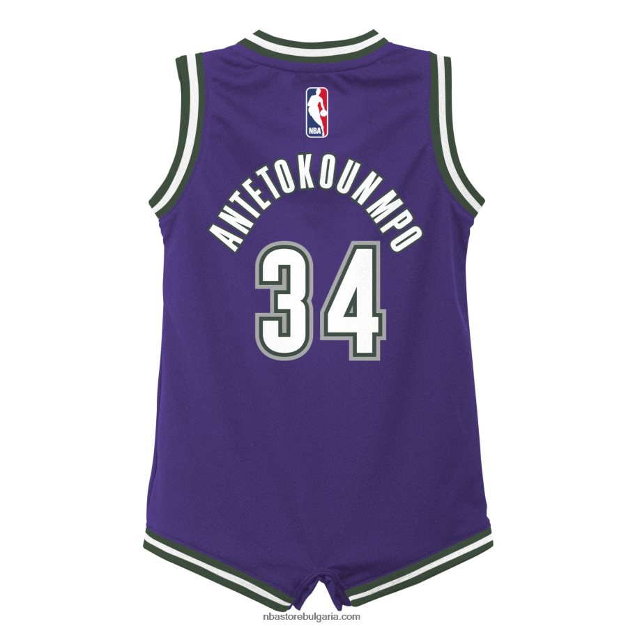 NBA JZ8F0217358 Milwaukee Bucks Giannis Antetokounmpo Nike Purple Swingman Jersey