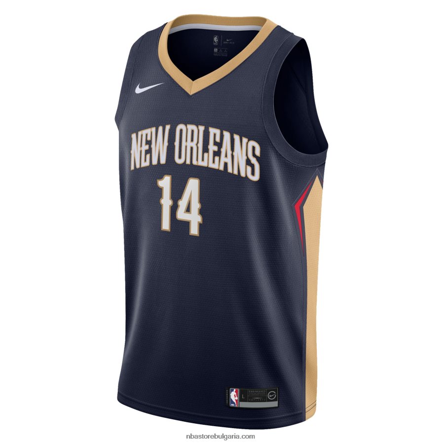 NBA JZ8F0218194 New Orleans Pelicans Brandon Ingram Nike Navy Swingman Jersey
