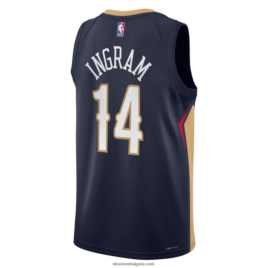 NBA JZ8F0218194 New Orleans Pelicans Brandon Ingram Nike Navy Swingman Jersey