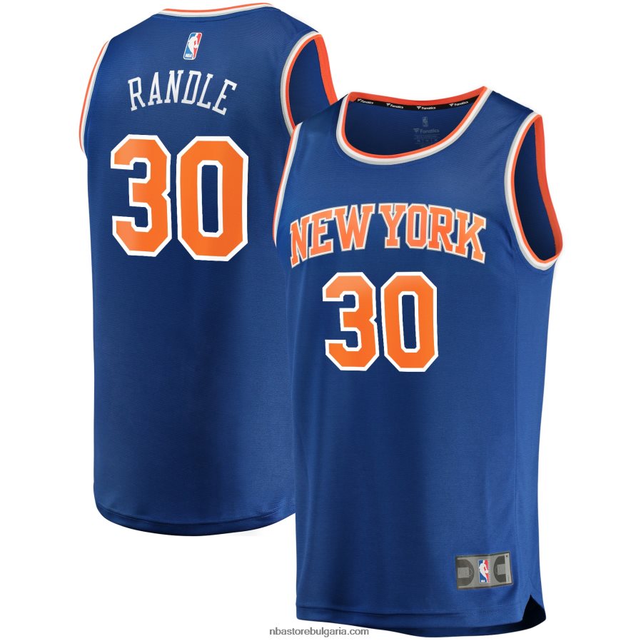 NBA JZ8F0216793 Ню Йорк Никс Джулиус Рандъл синя фланелка за бързо прекъсване реплика