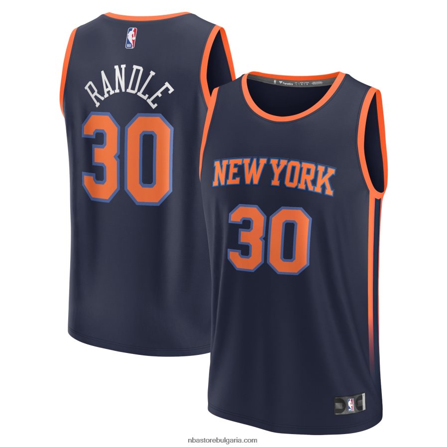 NBA JZ8F0216841 Ню Йорк Никс Джулиус Рандъл флотска фланелка за бързо прекъсване