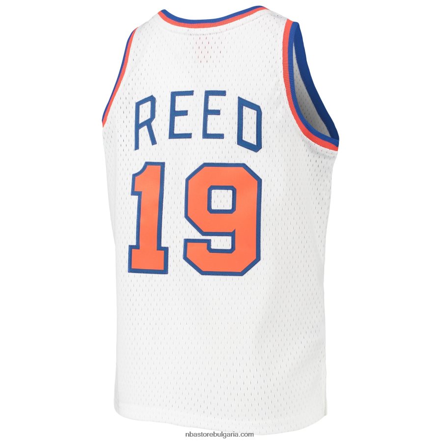 NBA JZ8F0216859 new york knicks willis reed mitchell & ness white 1969-70 hardwood classics swingman фланелка
