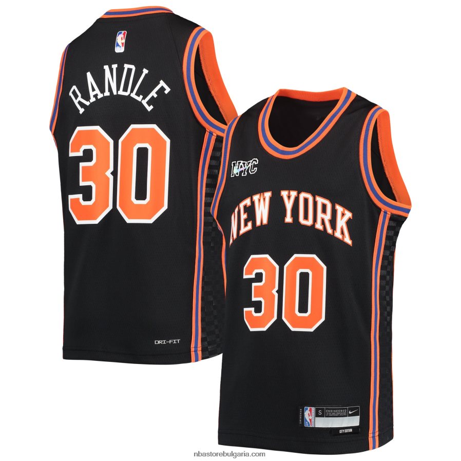 NBA JZ8F0216990 Ню Йорк Никс Джулиус Рандъл Черна фланелка Nike Swingman