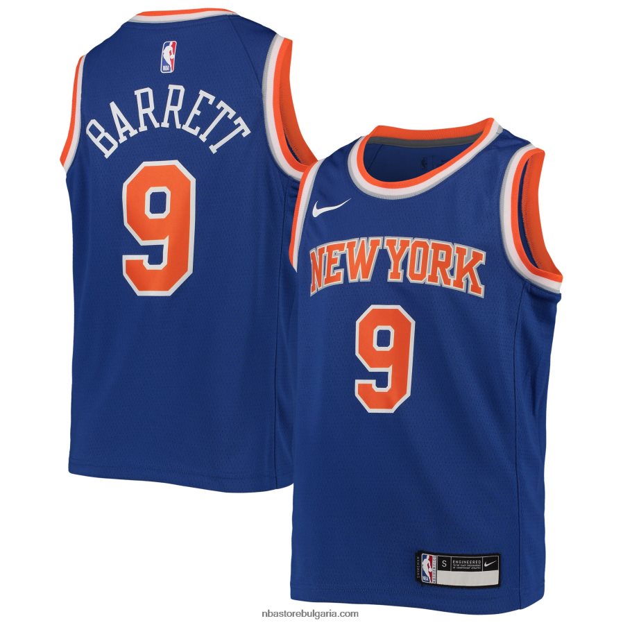 NBA JZ8F0217133 new york knicks rj barrett nike royal swingman jersey
