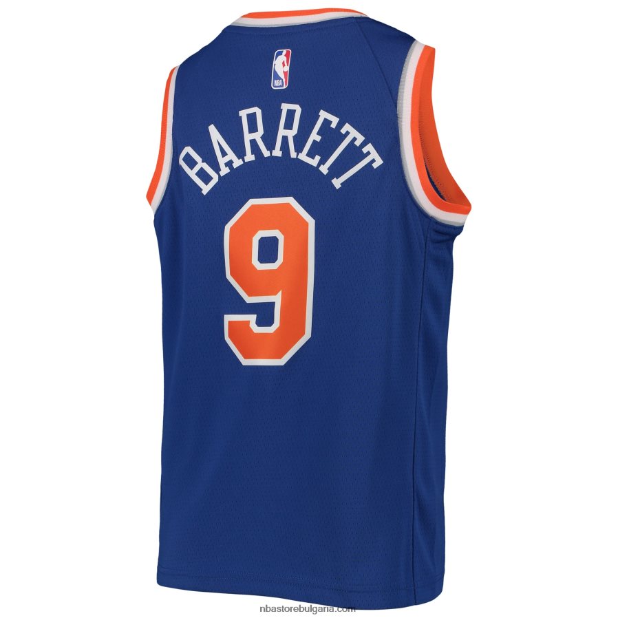 NBA JZ8F0217133 new york knicks rj barrett nike royal swingman jersey
