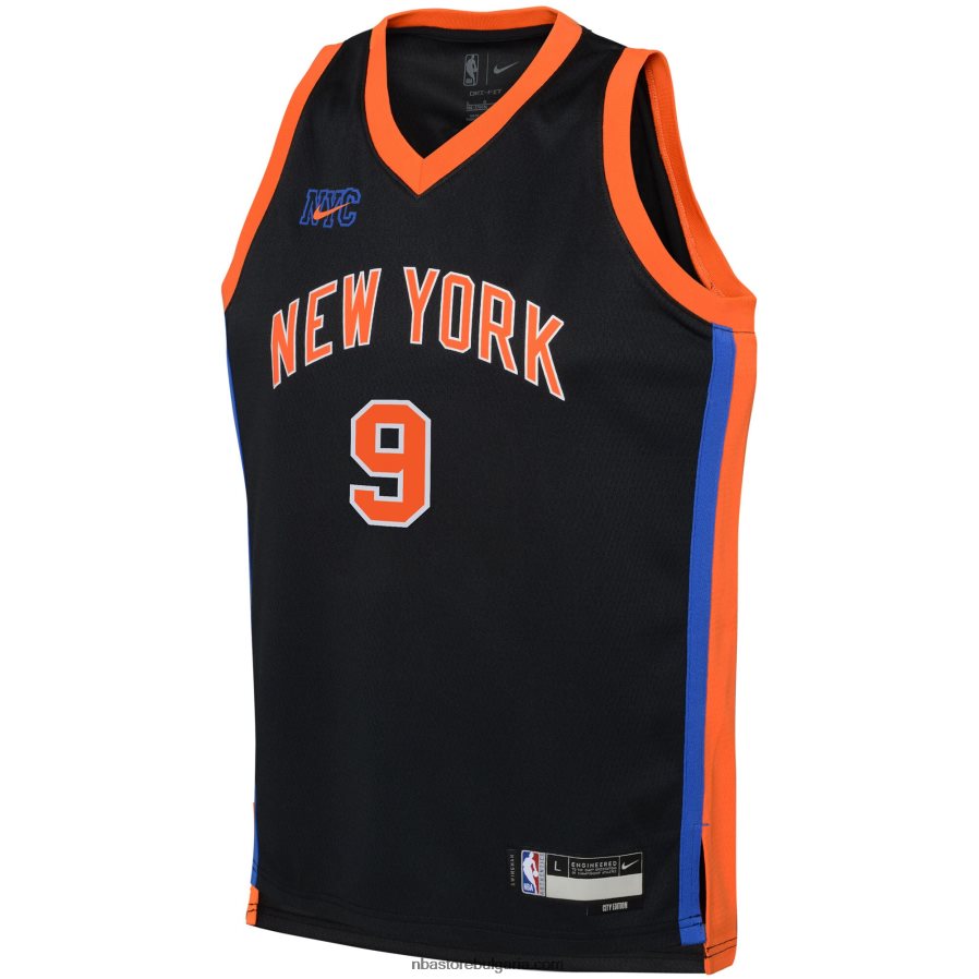 NBA JZ8F0217388 new york knicks rj barrett nike черна фланелка swingman