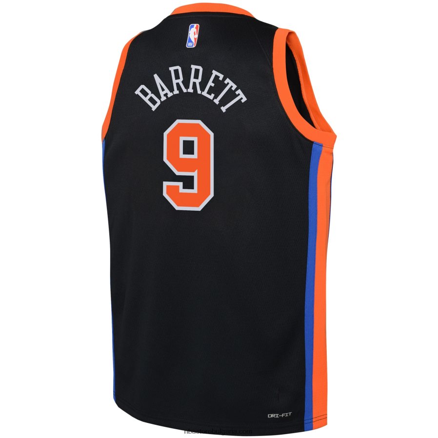 NBA JZ8F0217388 new york knicks rj barrett nike черна фланелка swingman
