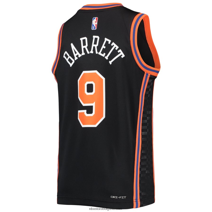 NBA JZ8F0218200 new york knicks rj barrett nike черна фланелка swingman
