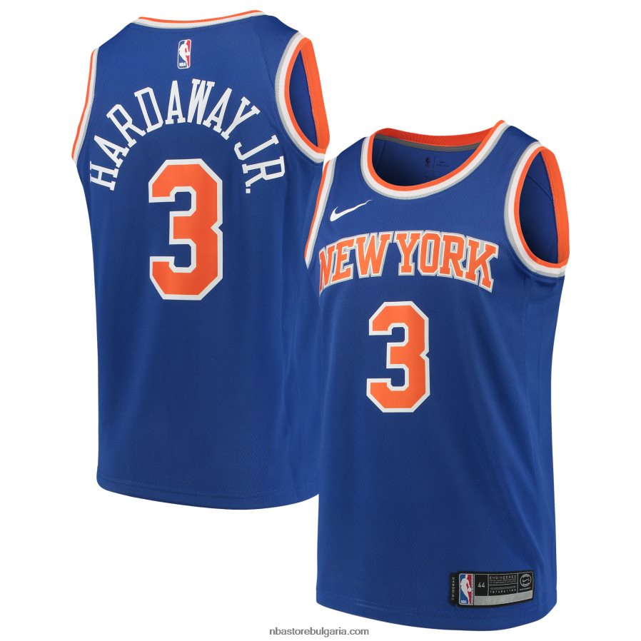 NBA JZ8F0219239 Ню Йорк Никс Тим Хардауей младши синя фланелка nike swingman