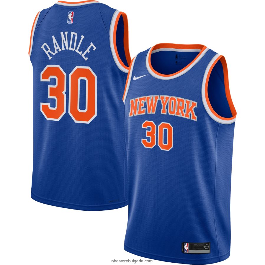 NBA JZ8F0219732 Ню Йорк Никс Джулиус Рандъл Nike Blue Swingman Джърси