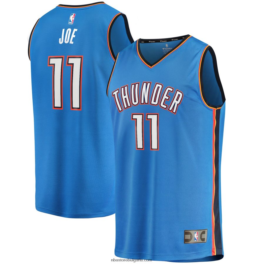 NBA JZ8F0217879 oklahoma city thunder isaiah joe blue fast break player фланелка
