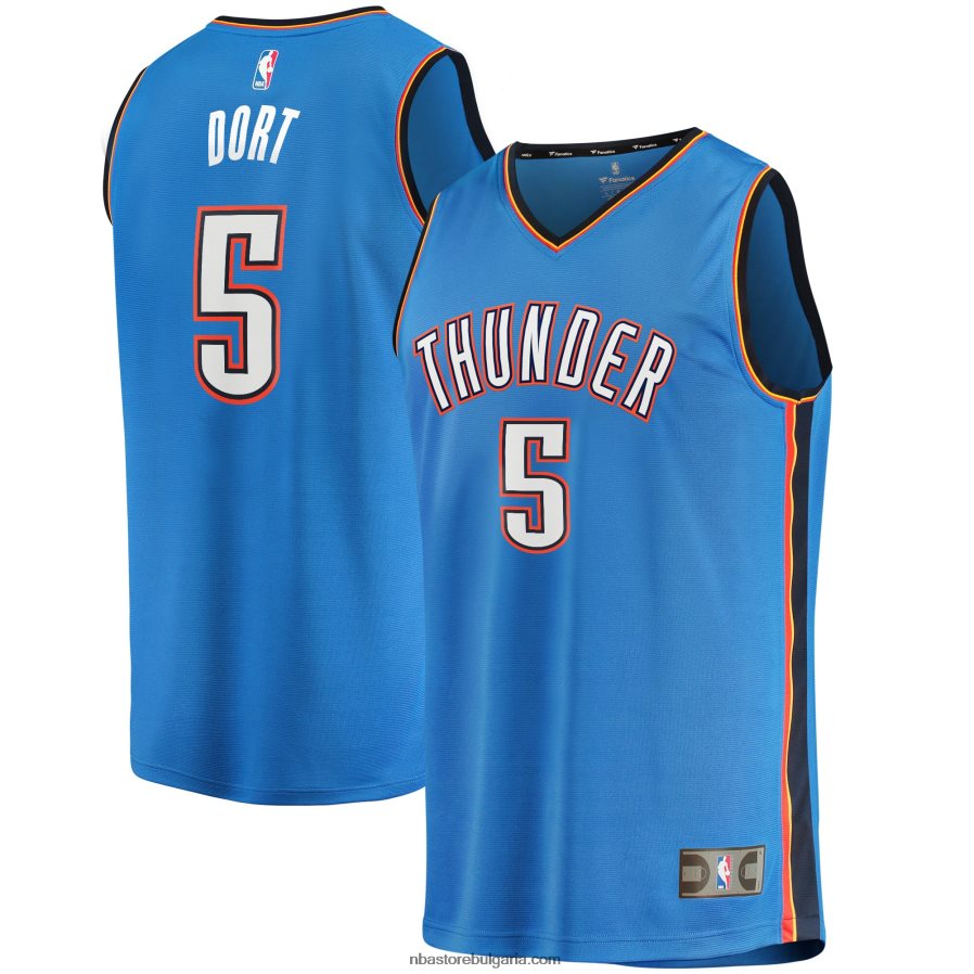 NBA JZ8F0218204 oklahoma city thunder luguentz dort blue fast break player фланелка