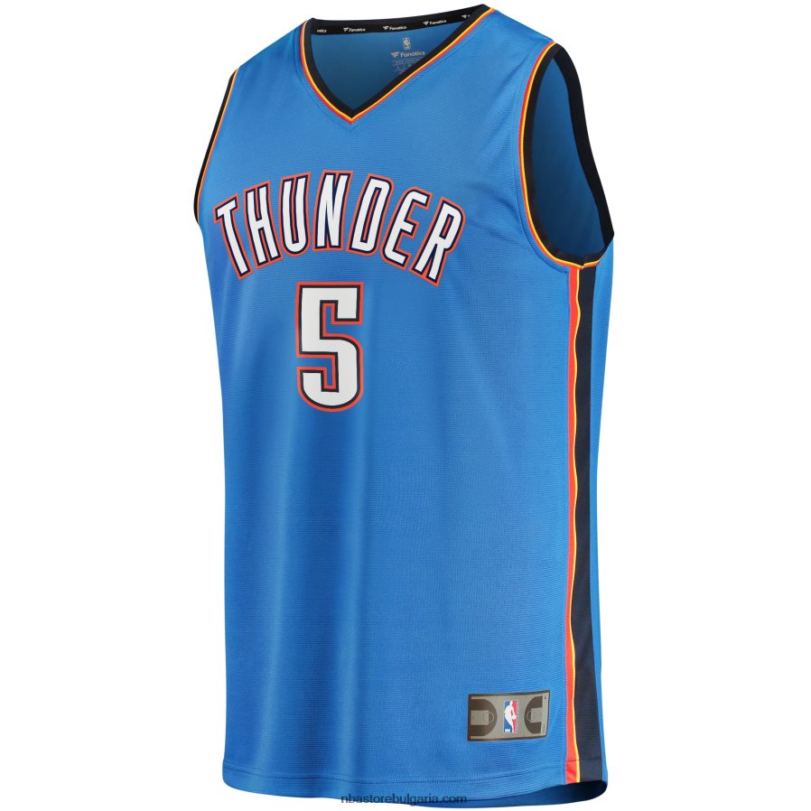 NBA JZ8F0218204 oklahoma city thunder luguentz dort blue fast break player фланелка