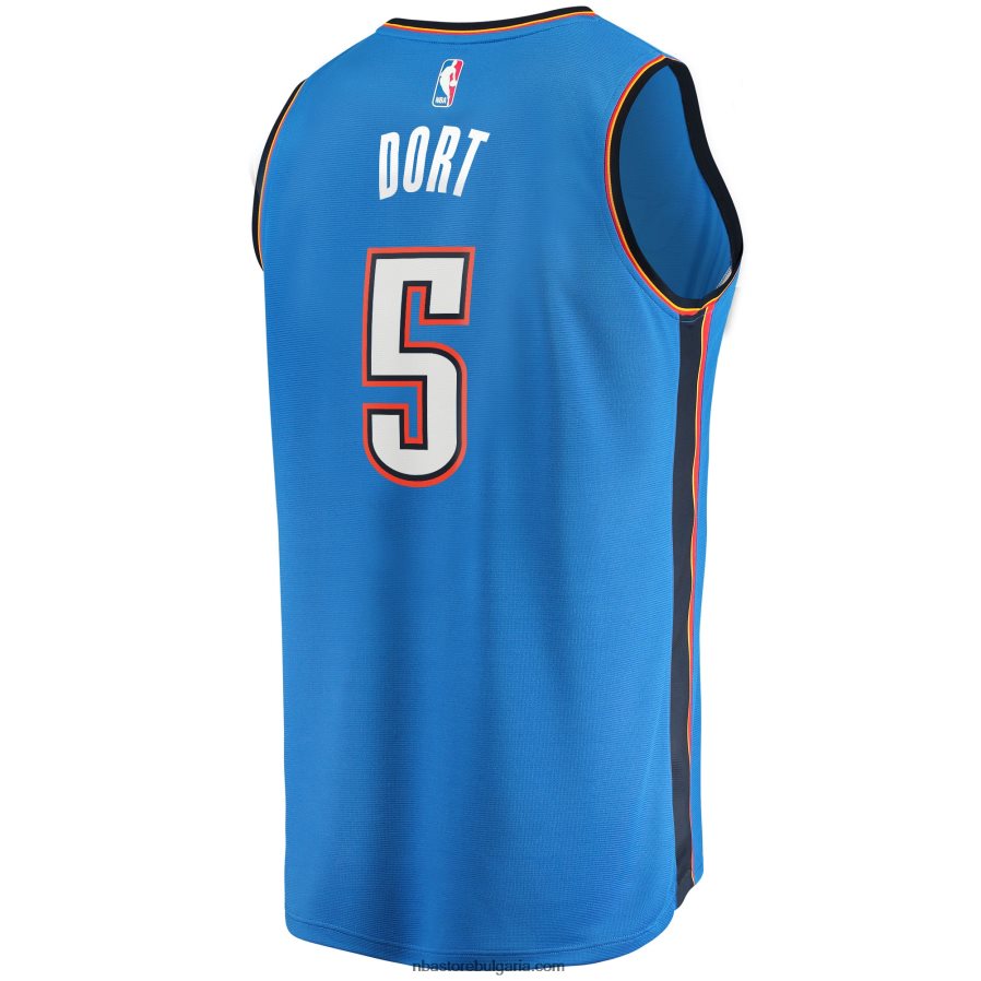 NBA JZ8F0218204 oklahoma city thunder luguentz dort blue fast break player фланелка
