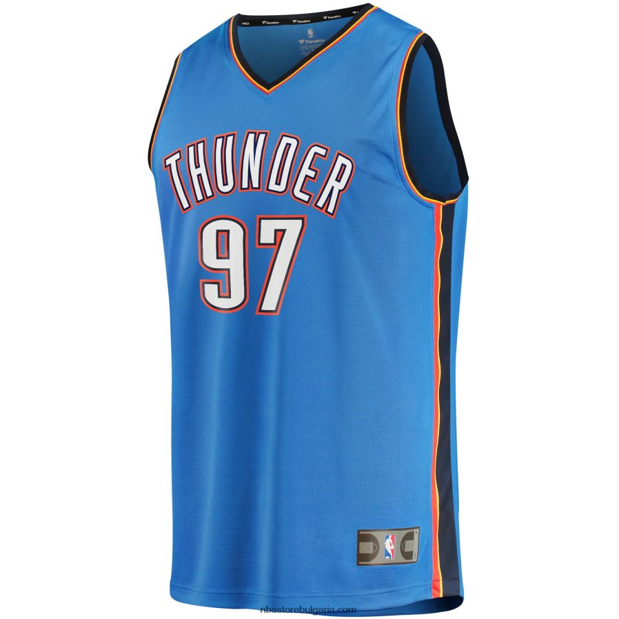 NBA JZ8F0218685 oklahoma city thunder eugene omoruyi blue fast break player фланелка