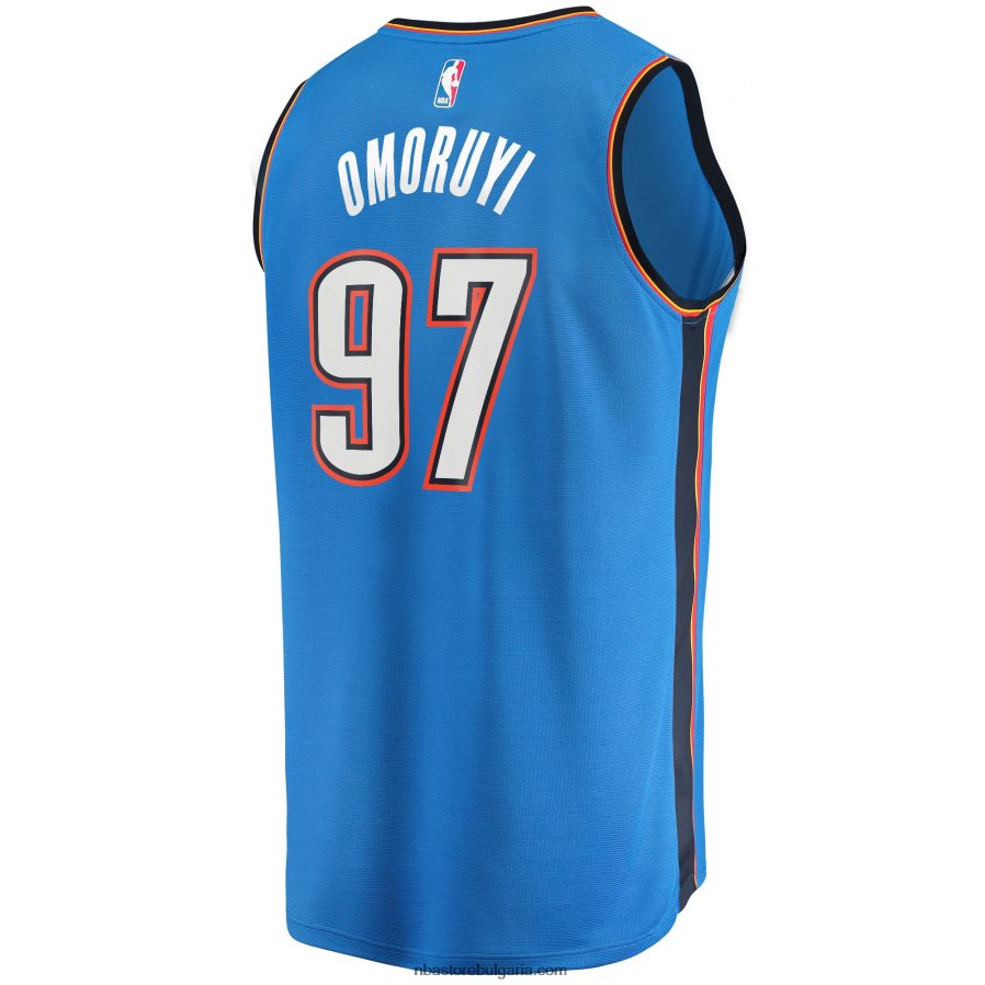 NBA JZ8F0218685 oklahoma city thunder eugene omoruyi blue fast break player фланелка