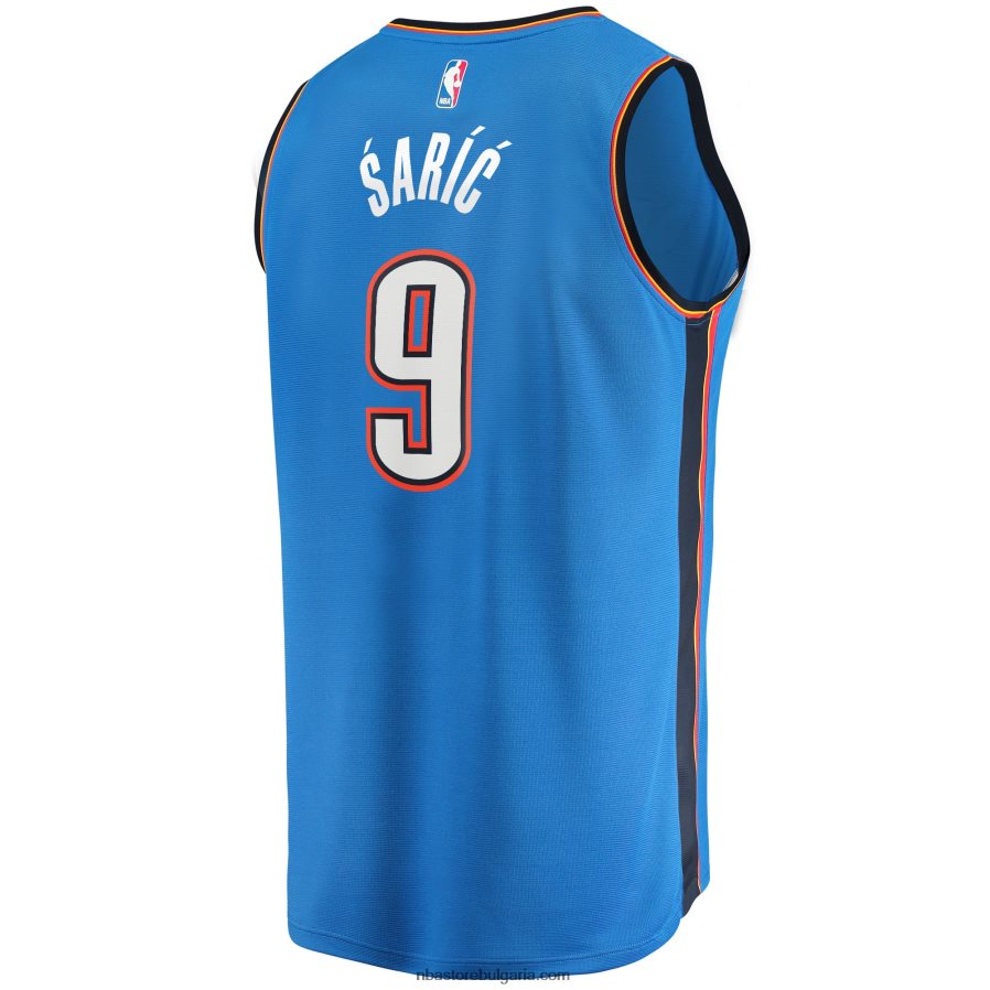 NBA JZ8F0218843 oklahoma city thunder dario saric blue fast break player фланелка