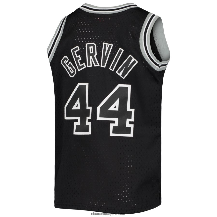 NBA JZ8F0217779 san antonio spurs george gervin black 1978-79 hardwood classics swingman фланелка