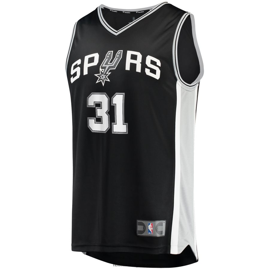 NBA JZ8F0219274 san antonio spurs keita bates-diop black fast break реплика на фланелка