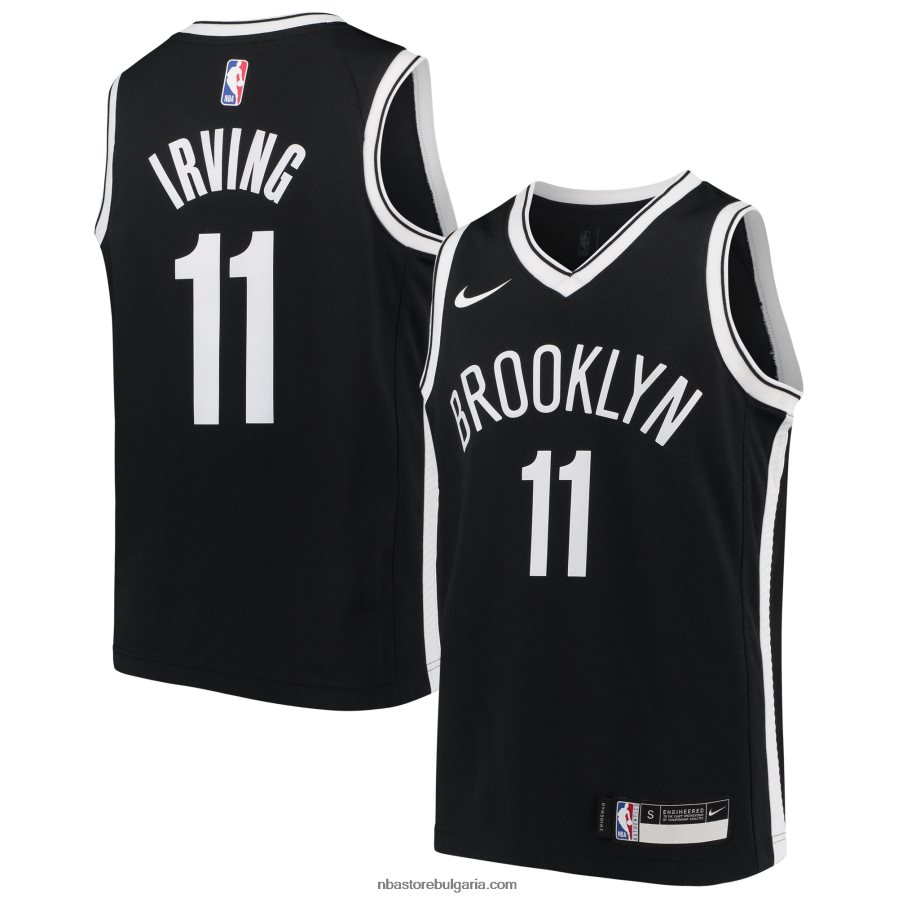 NBA JZ8F0216788 Бруклин Нетс Кайри Ървинг nike черна фланелка Swingman