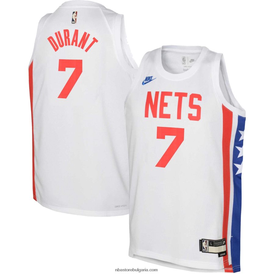 NBA JZ8F0216967 бруклин нетс кевин дюрант nike бяла фланелка swingman