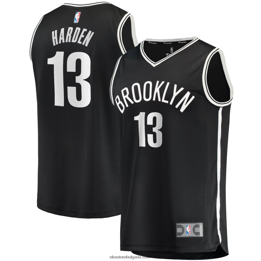 NBA JZ8F0217074 бруклин нетс джеймс харден черен бърз брейк реплика на фланелка