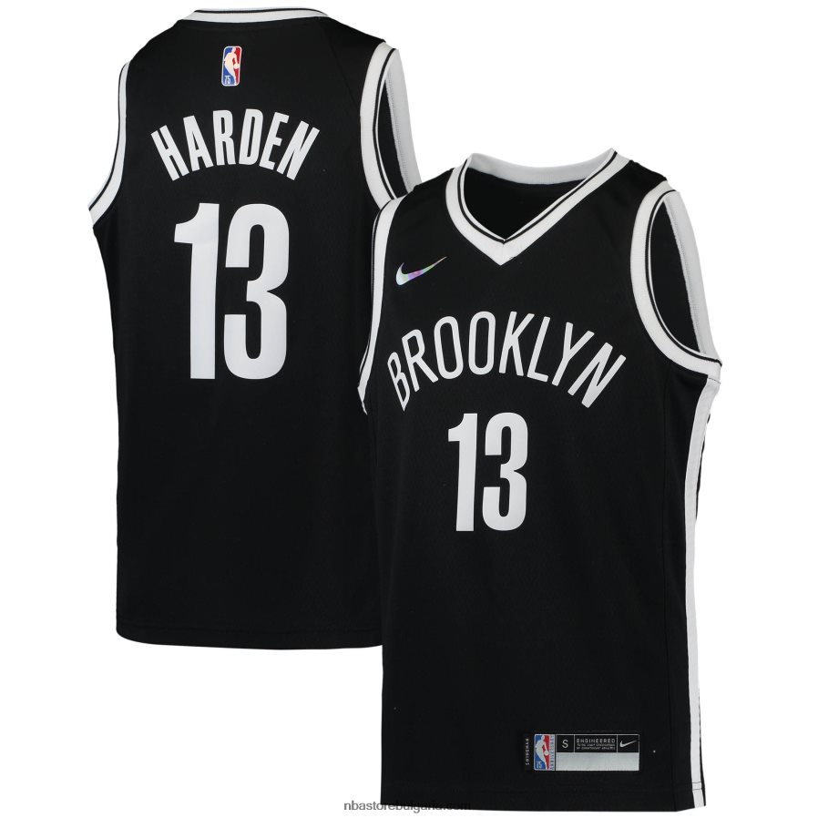 NBA JZ8F0217773 бруклин нетс джеймс хардън тениска nike black diamond swingman