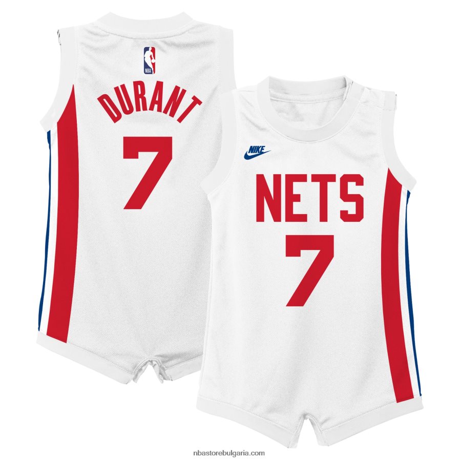 NBA JZ8F0217945 бруклин нетс кевин дюрант nike бяла фланелка swingman
