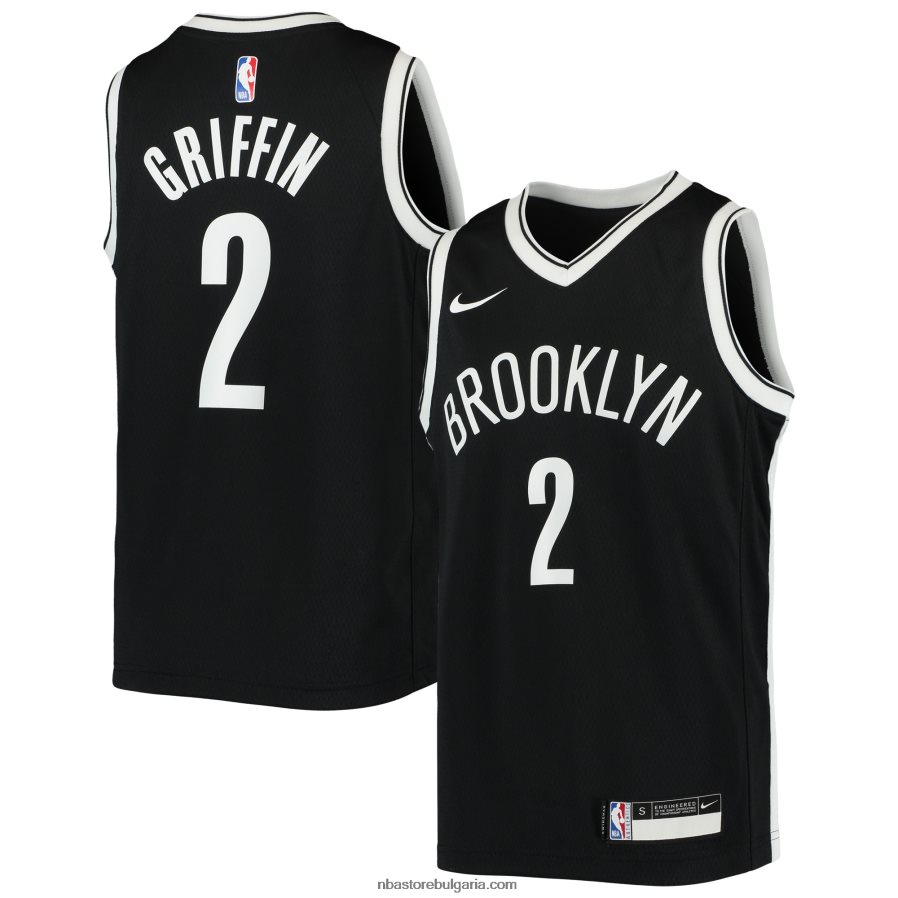 NBA JZ8F0218130 бруклин нетс блейк грифин nike черна фланелка swingman