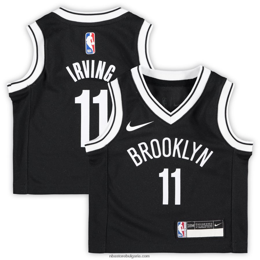 NBA JZ8F0218948 Бруклин Нетс Кайри Ървинг Найк черна фланелка