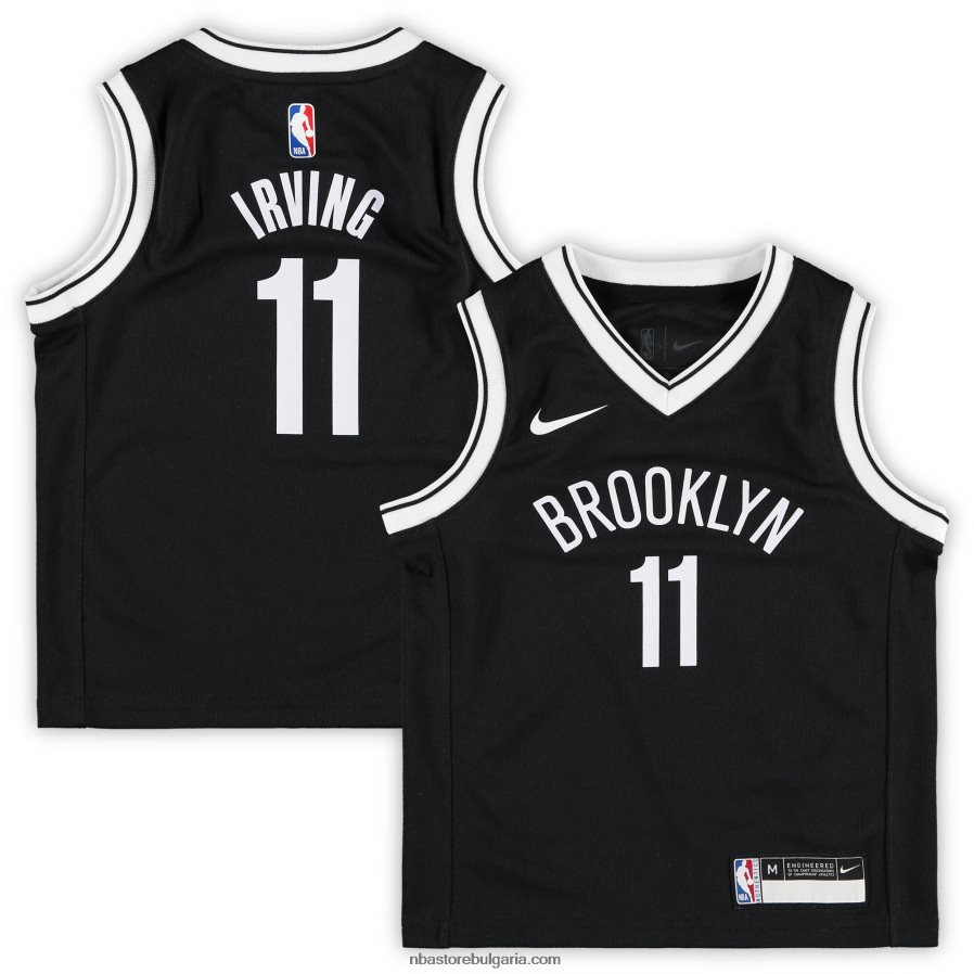 NBA JZ8F0218985 предучилищна възраст бруклин нетс kyrie irving черна фланелка nike