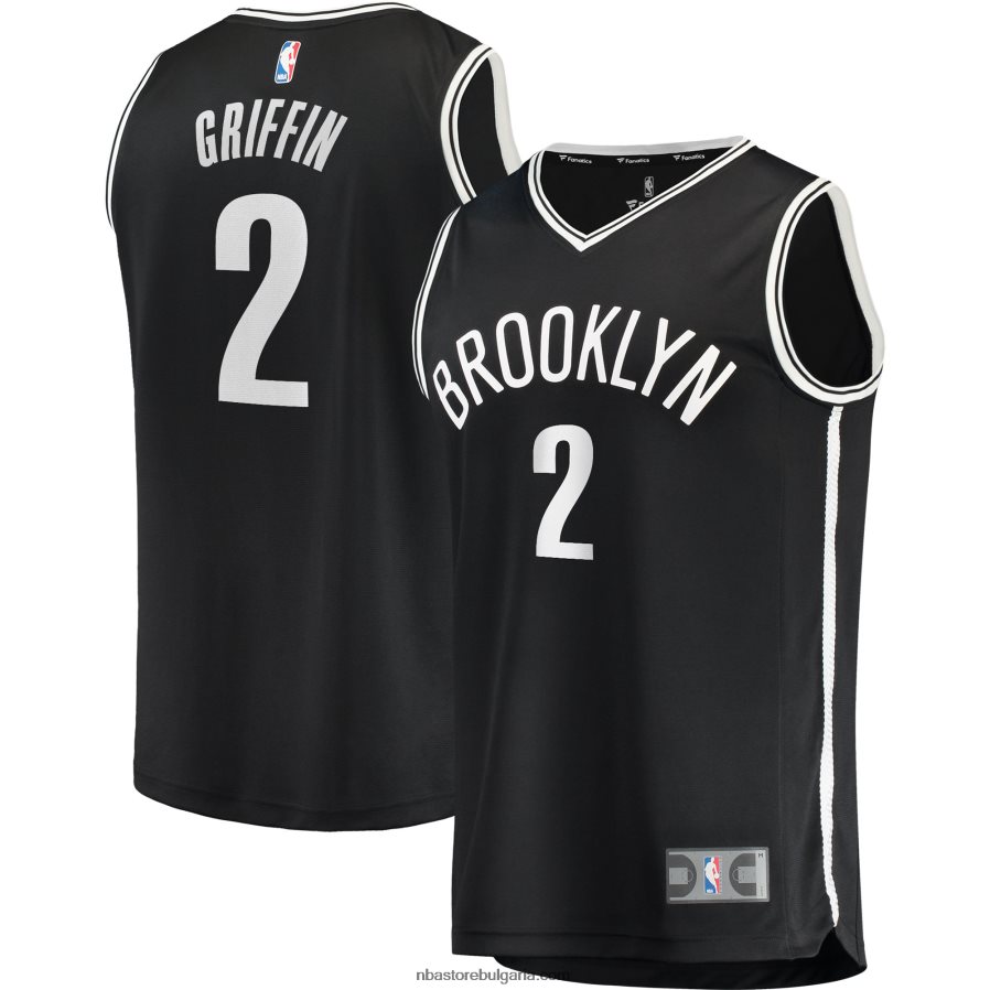 NBA JZ8F0219800 бруклин нетс блейк грифин черен бърз брейк реплика на фланелка на играч