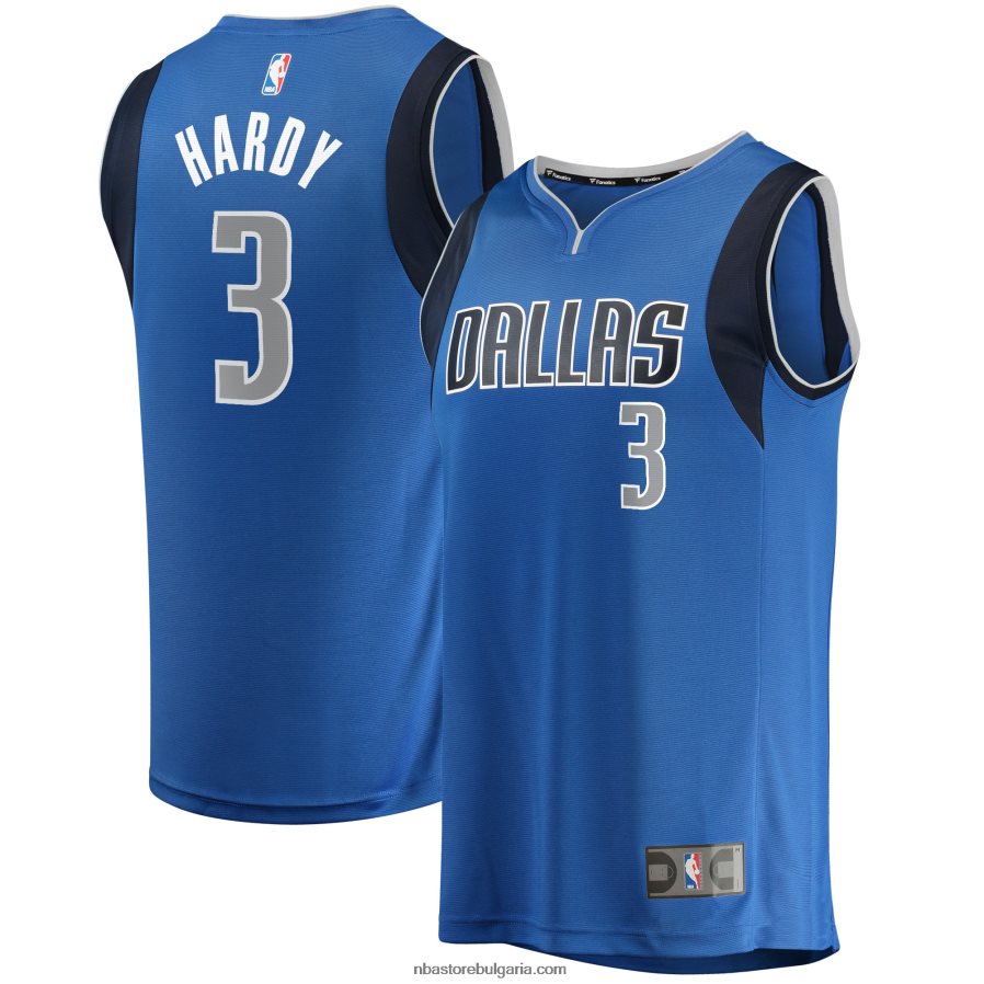NBA JZ8F0217160 Далас Маверикс Джадън Харди синя фланелка на играч за бързо прекъсване
