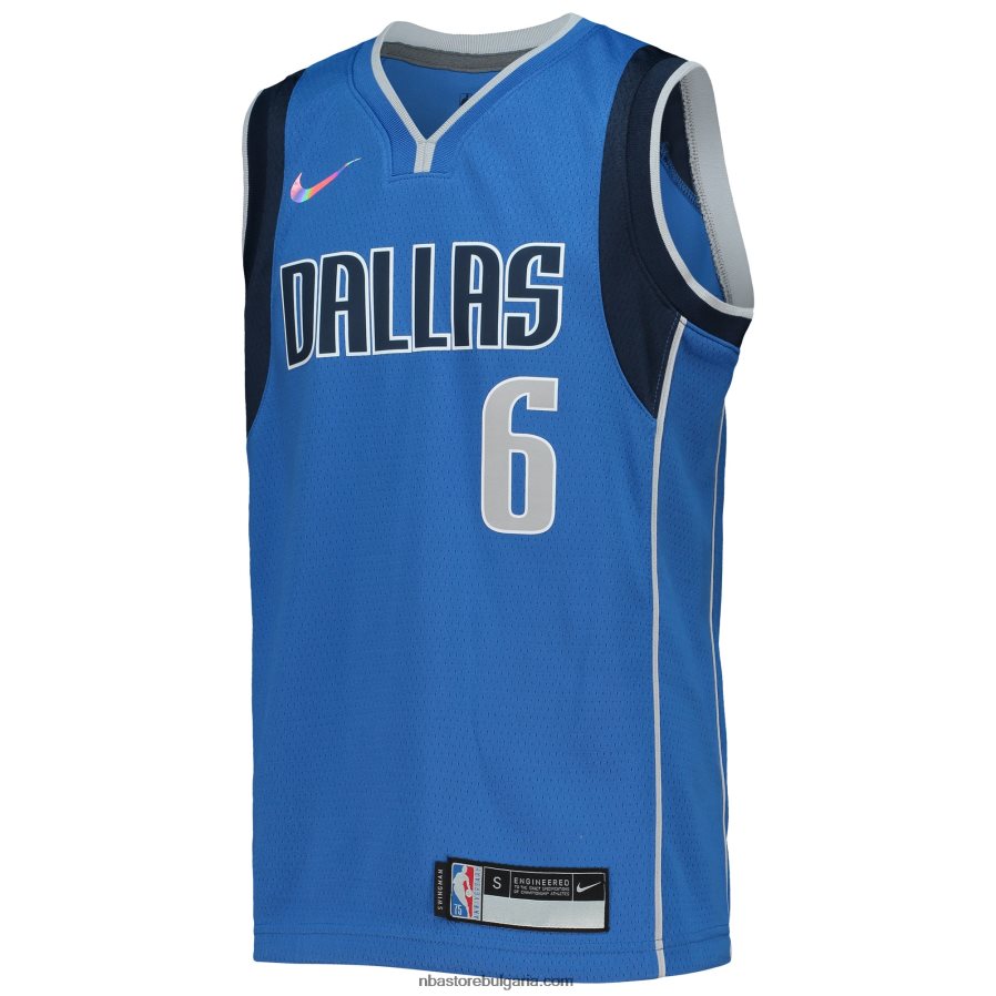 NBA JZ8F0218107 dallas mavericks kristaps porzingis nike blue diamond swingman фланелка