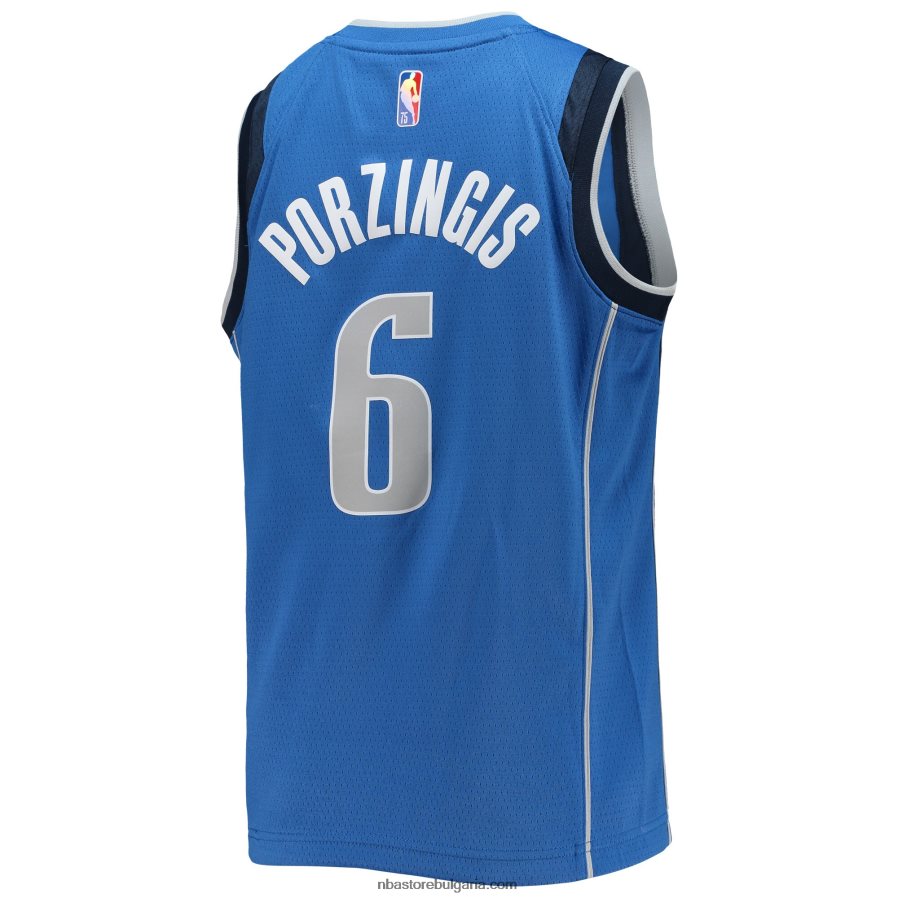 NBA JZ8F0218107 dallas mavericks kristaps porzingis nike blue diamond swingman фланелка