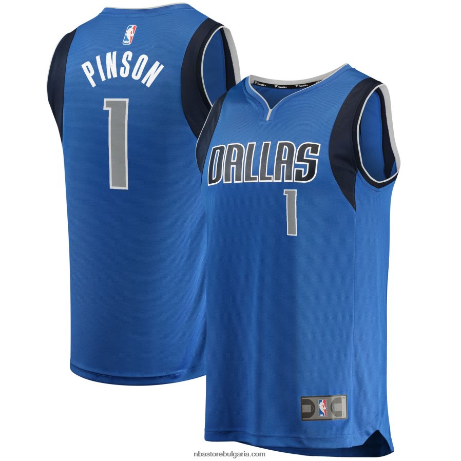 NBA JZ8F0218166 далас маверикс тео пинсън син файст брейк реплика на фланелка
