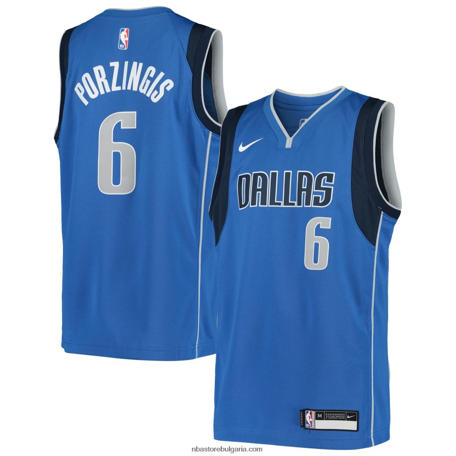 NBA JZ8F0218595 dallas mavericks kristaps porzingis nike blue swingman jersey