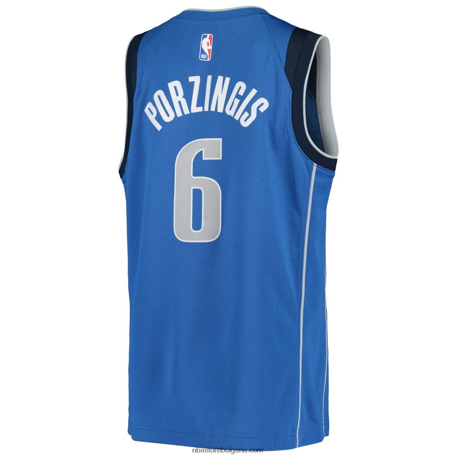NBA JZ8F0218595 dallas mavericks kristaps porzingis nike blue swingman jersey