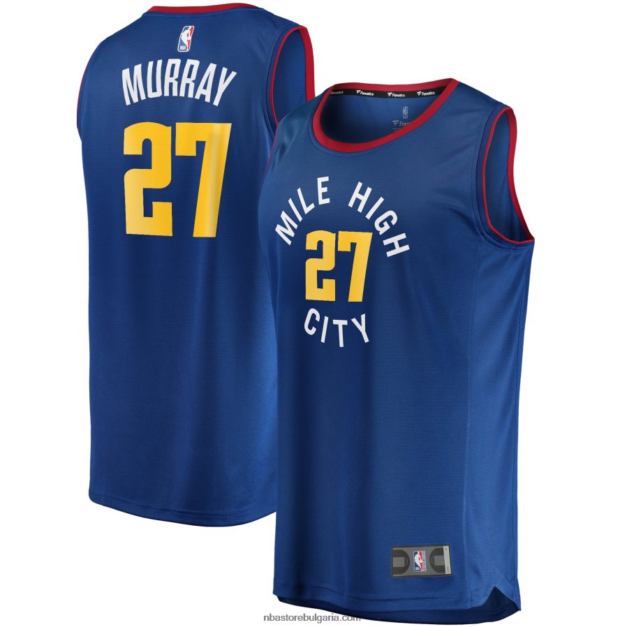 NBA JZ8F0216987 denver nuggets мъжка флотска фланелка за бърз брейк реплика на играч