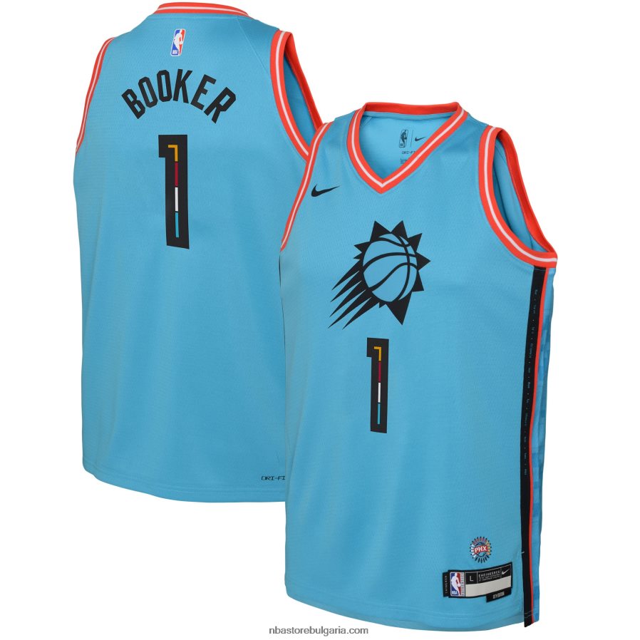 NBA JZ8F0216740 phoenix suns devin booker nike teal swingman трико