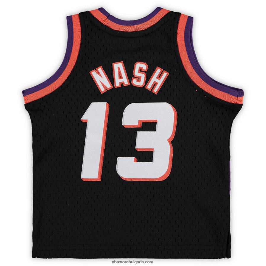 NBA JZ8F0216886 phoenix suns steve nash mitchell & ness black hardwood classics пенсиониран футболист