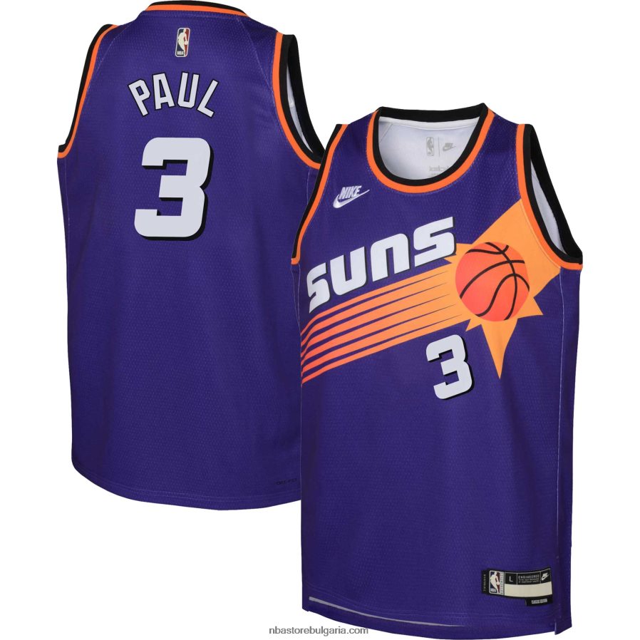 NBA JZ8F0216896 phoenix suns chris paul nike purple swingman потник