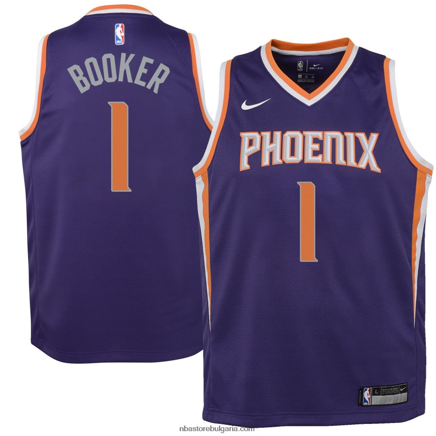 NBA JZ8F0217006 phoenix suns devin booker nike purple swingman фланелка